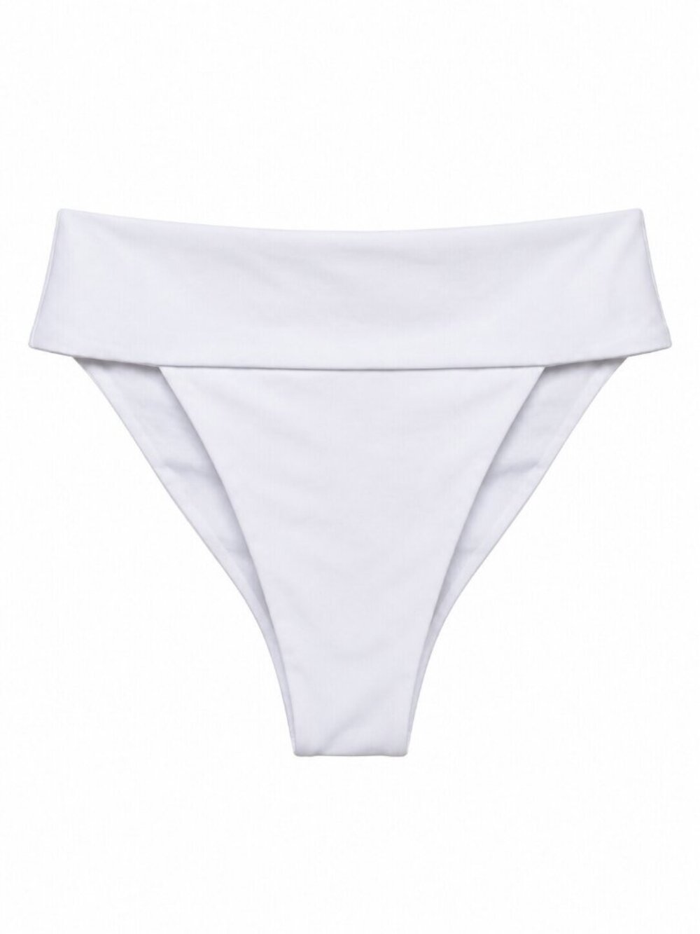 Londre White High Waist Bikini Bottom Ruched Back NWT Size L
